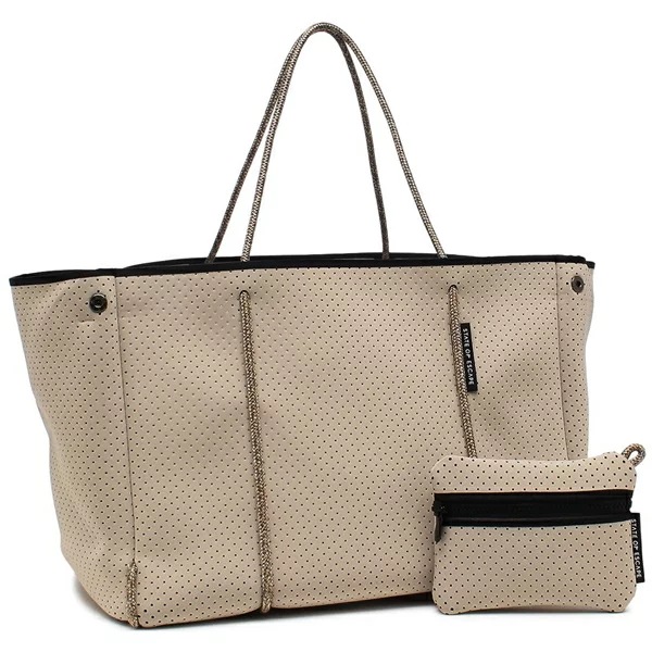 トートバッグ エスケープキーフック ポーチ付き ベージュ レディース ESCBLENDSTN