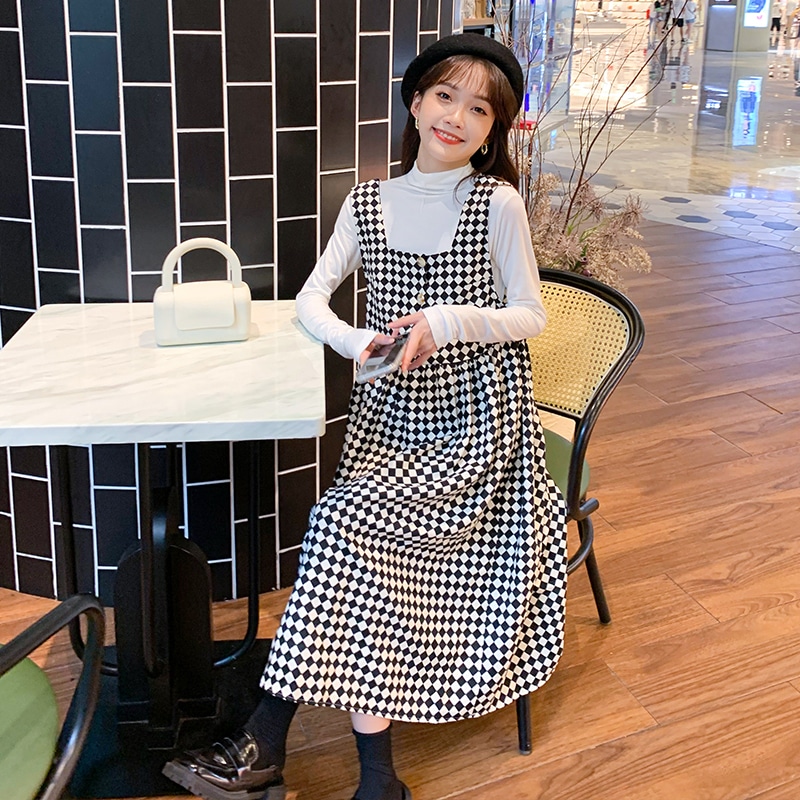 【送料無料】マタニティ セットアップ トップス + ワンピース キャミソールワンピース 九分丈