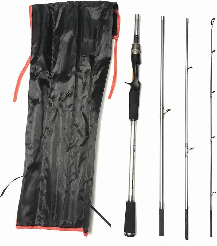 EVA 7フィート ベイトパックロッド 4ピース MH バス釣りロッド トラベルロッド シーバスロッド (7ft(2.1m)ベイト4ピース(MH), 7ft(2.1m))
