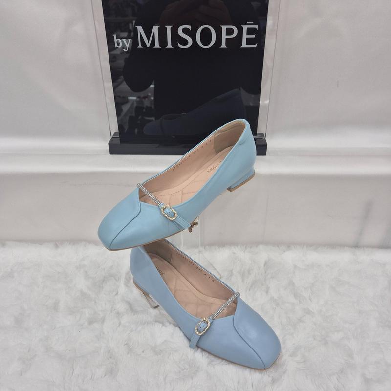 By 女性 メリージェーン フラット 112HT415DS004 BLUE 1 JJ