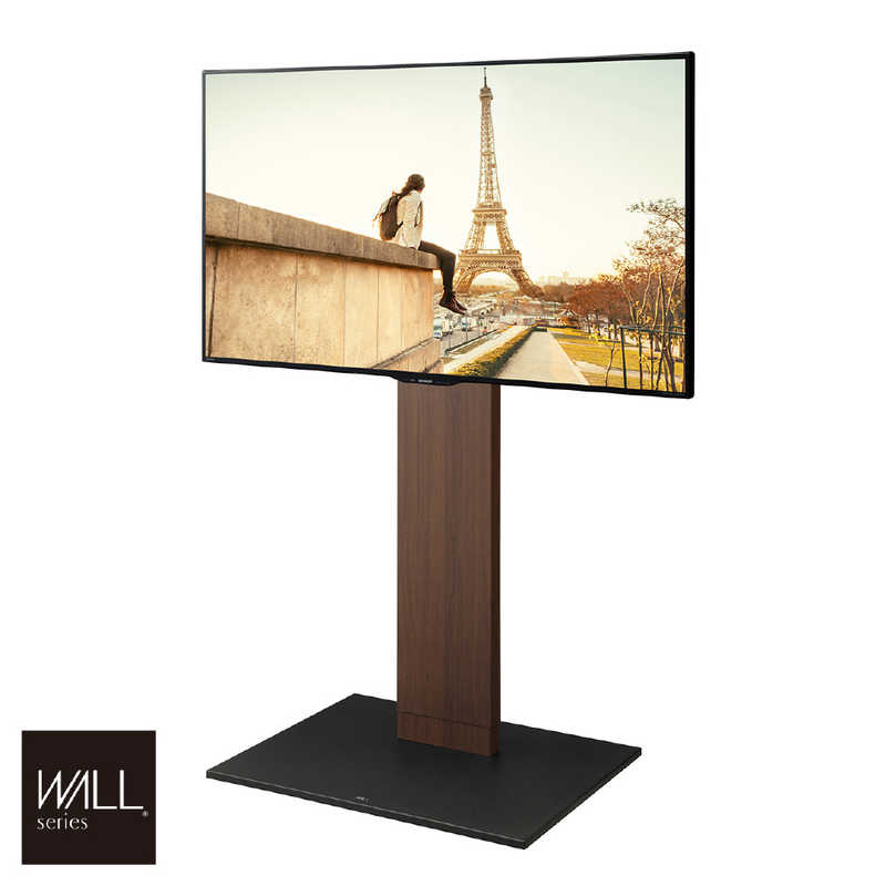 ナカムラ　32～60インチ対応 テレビスタンド WALL V2 (キャスター付き・ハイタイプ) ウォールナット　WLTVN6238