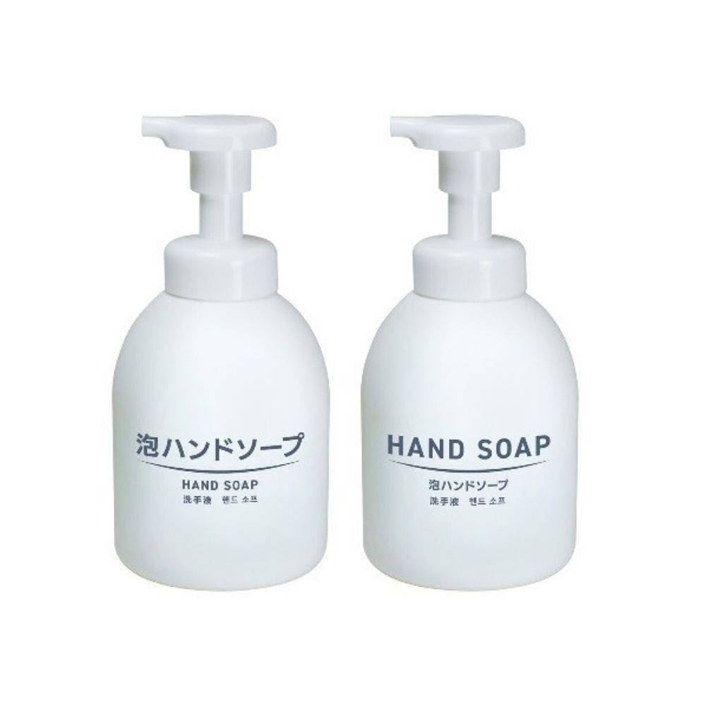 ミッケル化学　4ヶ国語でわかりやすい・選べる2面デザイン　ハンドソープ専用容器　泡タイプ　500mL×12本【メーカー直送・代引き不可・時間指定不可】