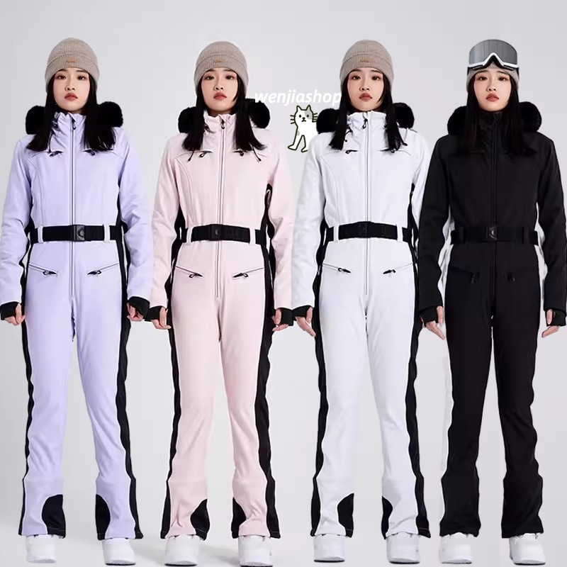スノーボードウェア つなぎ 上下セット レディース スノーウェア スキーウェア オールインワン パンツ 韓国風 スノボウェア 防水 防寒防雪保温防風通気 16,640円
