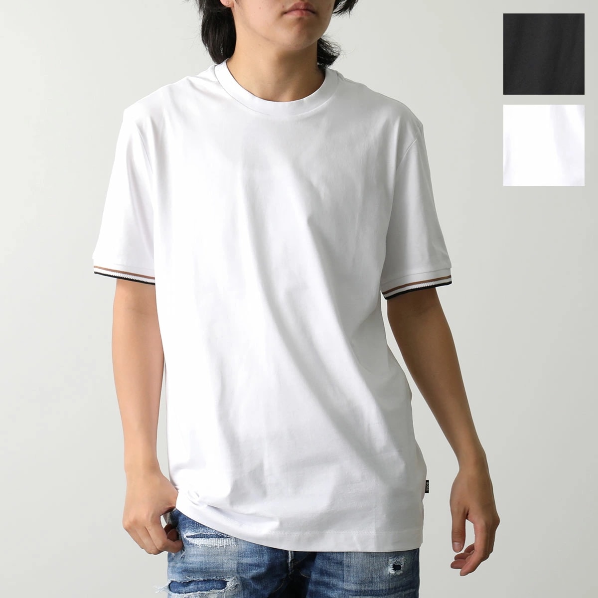 HUGO BOSS ヒューゴボス 半袖 Tシャツ BLACK 50501097 メンズ コットン クルーネック レギュラーフィット カラー2色 13,424円