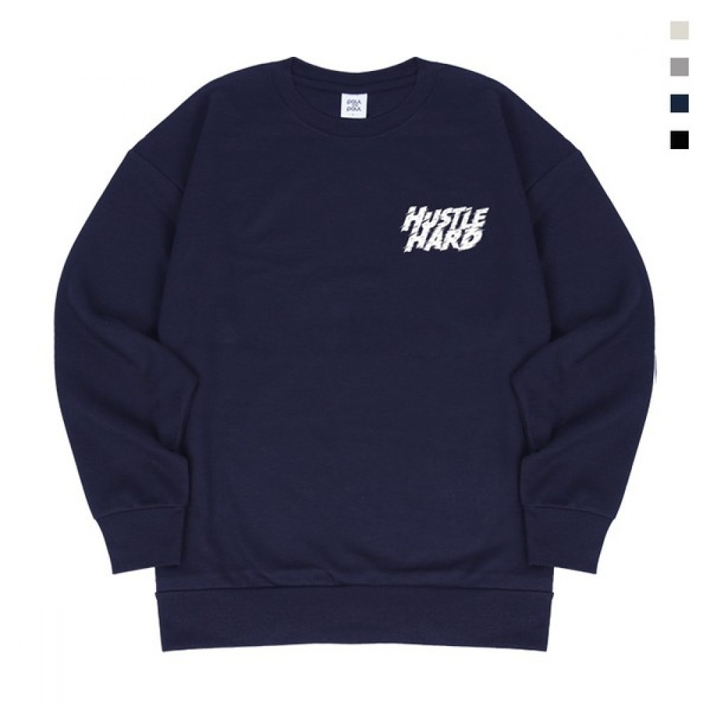 (Paul & Paul) ハッスルハード起毛オーバーフィットユニセックススウェットシャツ