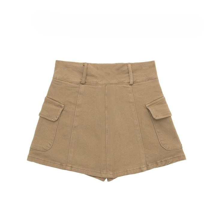 ボトムス パンツ ズボン ショートパンツ ポケット スカート風 かわいい 大人可愛い きれいめ シンプル カジュアル 上品 おしゃれ かっこい 大人女子 こなれ感 レトロ ルーズ 個性的 主役級