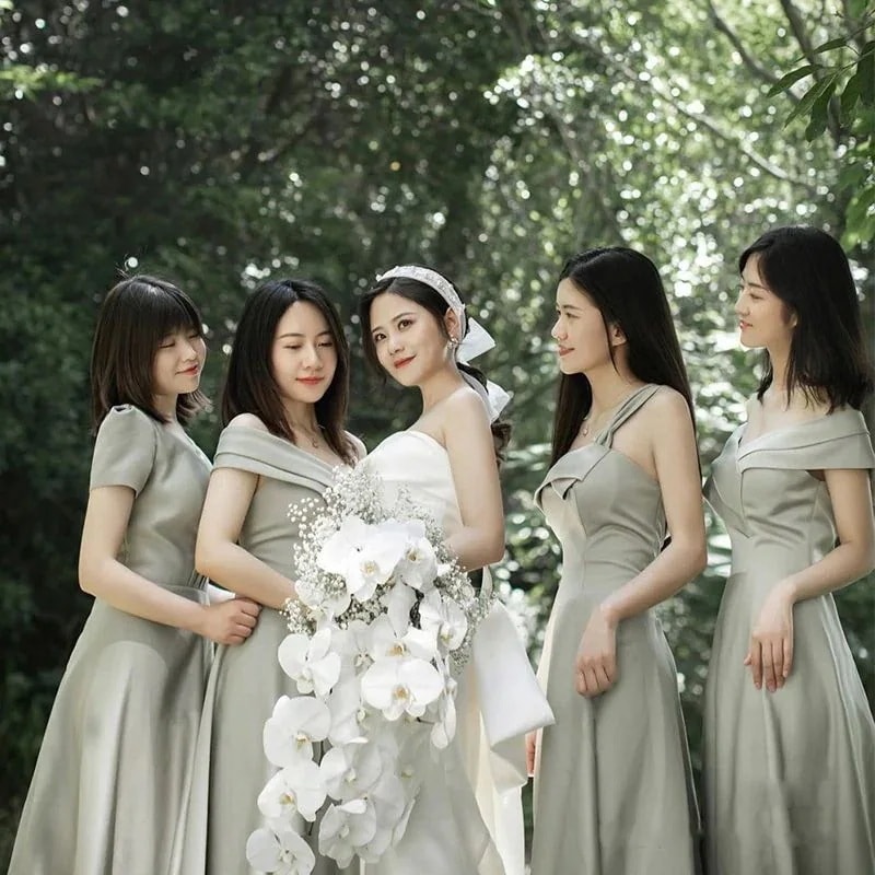 ドレス レディースサテンブライズメイドドレス23ベルベットの森気質姉妹グループガールフレンドドレスフレンチライトラグジュアリーコスプレ 韓国ファッション ハロウイン