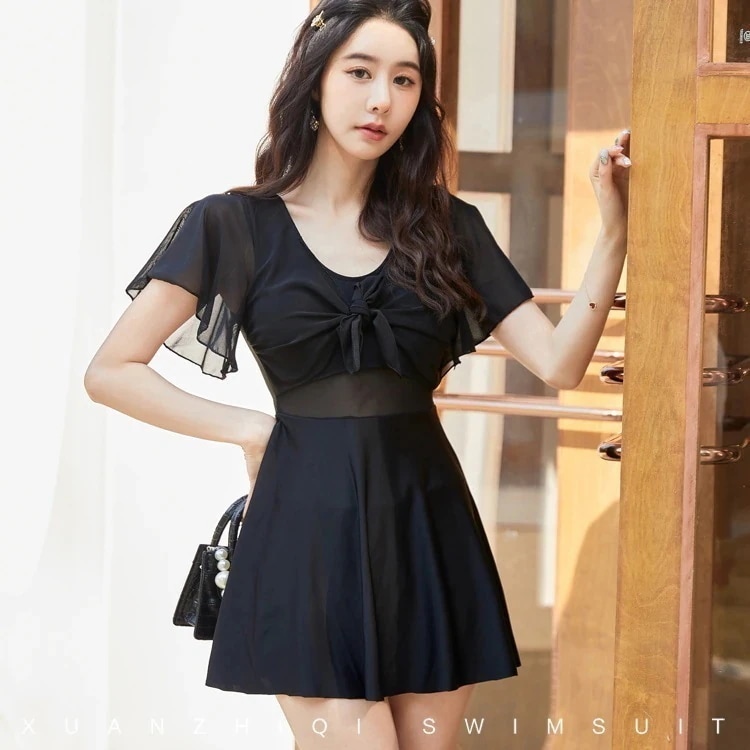 水着体型カバー 新型ビッグサイズスイムウェア2024専用セクシー腹部隠しスリム連体洋気韓国ins風水着