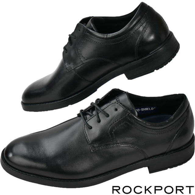 ロックポート ROCKPORT メンズ ビジネスシューズ ブライアント ウォータープルーフ プレーン トゥ 防水 レザーシューズ カジュアルシューズ CJ1356 ブラック 黒 革靴 紳士靴