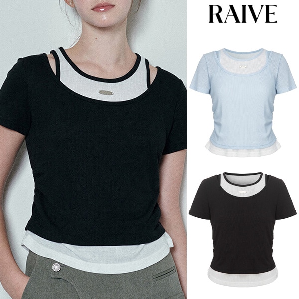 Layered T-shirts 半袖 Tシャツ_2色