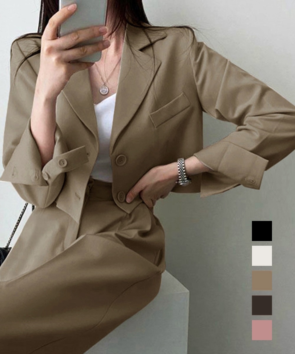 国内即納 テーラードジャケット パンツスーツセット 86LYQ-001