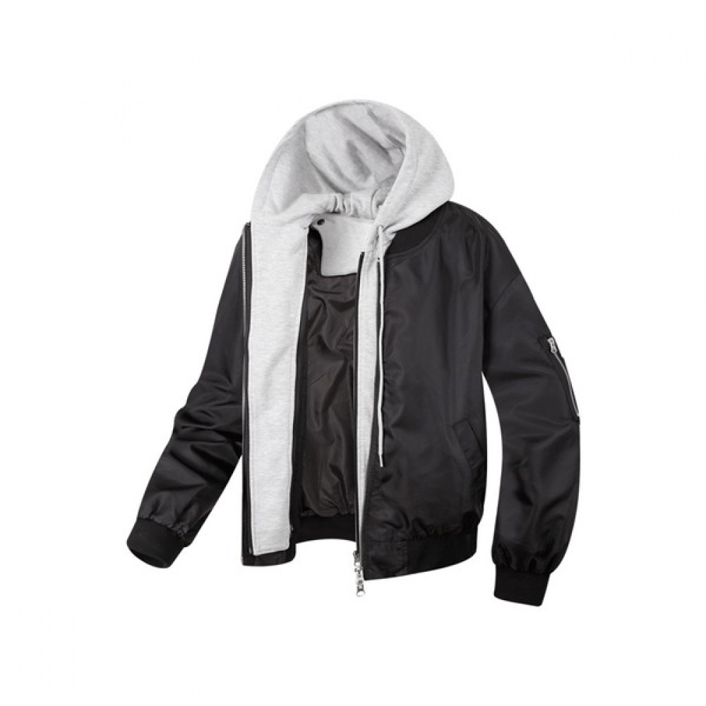 (ハリソン) オーバーフィットフード付き着脱式ジップアップジャンパー J68 KTOC1160