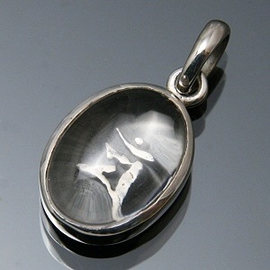 干支 卯年 水晶 シルバー ペンダント トップ ネックレス 十二支 天然石 梵字 アクセサリー メンズ レディース アクセ シルバーアクセ 天然石 パワーストーン(3211)