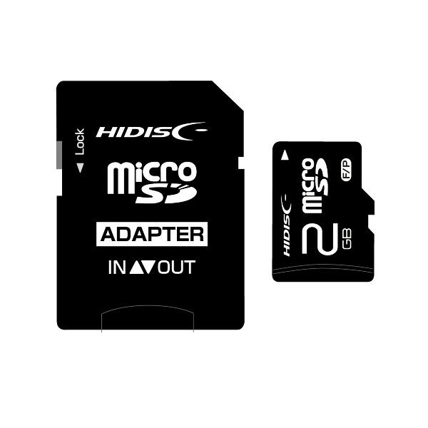 （まとめ） ハイディスク microSDカード2GB SD変換アダプター付き HDMCSD2GCLJP3 1枚 10セット