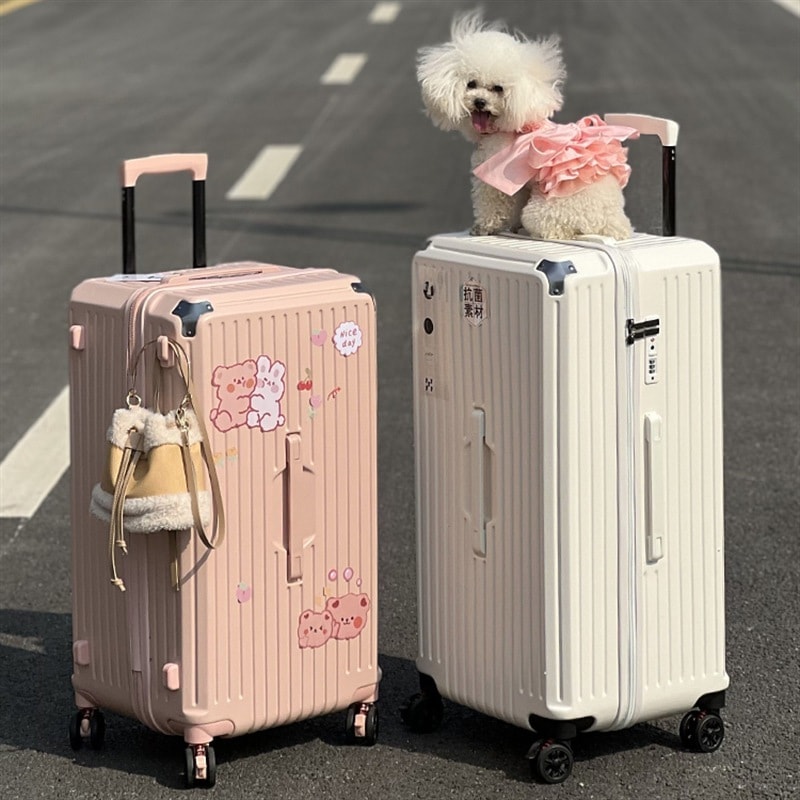 スーツケース女性 2023 新しい大容量学生トロリーケース男性丈夫で耐久性のある旅行パスワードボックススーツケース 32 インチ