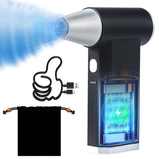 Tusina エアダスター 【2025業界新登場·最強電動ブロワー】瞬間的な強風 3段階風量調整 Type-C急速充電 最大風速55m/s 4000mAh大容量 持ち運び·収納に最適 収納ポーチ付き