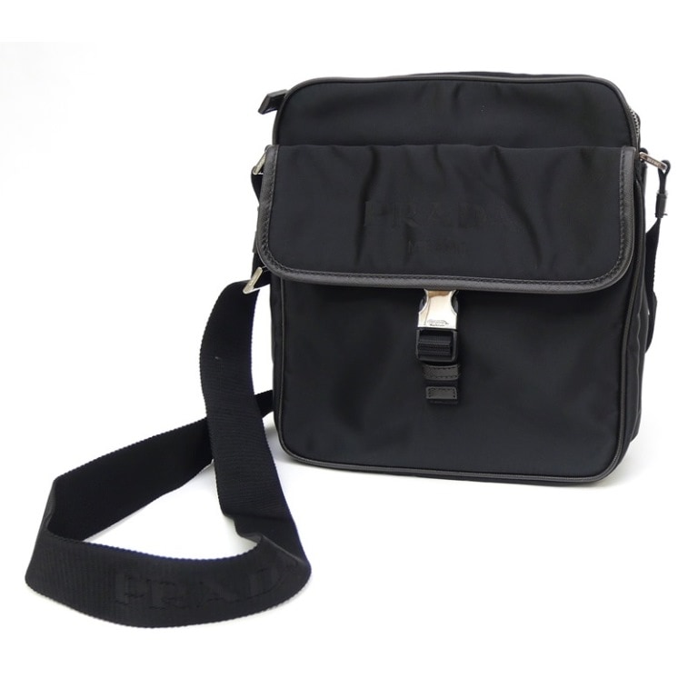 プラダ PRADA ショルダーバッグ VA0950 黒 ナイロン 【中古】(67587)