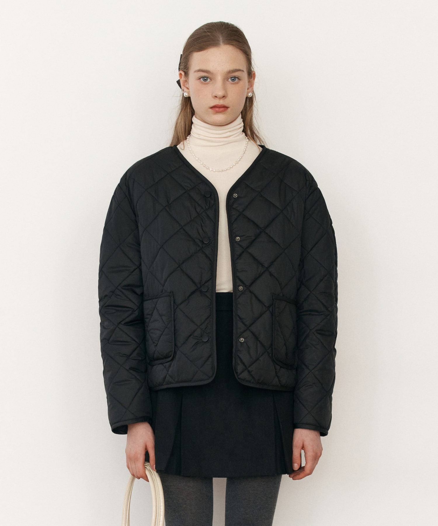 ロラローラキルティングショートジャックブラック