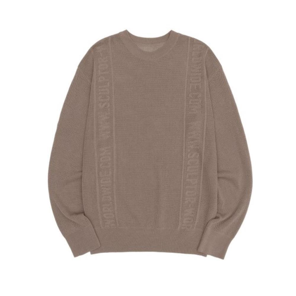 スカルプター Striped Mesh Sweater Toast SC23S213BR