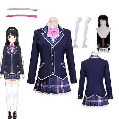 にじさんじ　月ノ美兎　コスプレ　衣装　制服　ウィッグ Qoo10] にじさんじ コスプレ衣装 月ノ美兎 衣装 : ホビー・コスプレ
