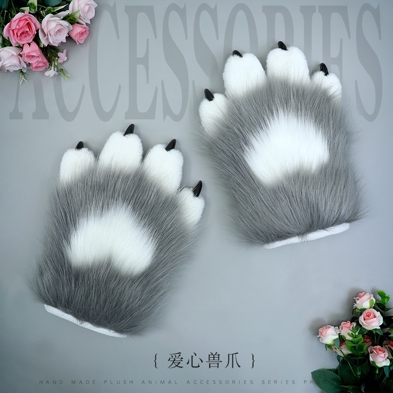 着ぐるみ着ぐるみアクセサリーぬいぐるみファッションドレスアップコスプレ接着剤爪模擬動物爪手袋