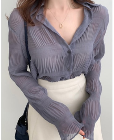 無地長袖シフォンブラウス トップス ブラウス 長袖 綿 爽やか 大人スタイル 大人可愛い きれいめ シンプル カジュアル 大人 上品 おしゃれ かっこいい レトロ アジアン 大人可愛い 大人女子