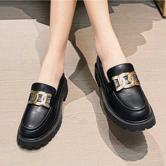 【取寄：納期2週間】ローファー 厚底 歩きやすい かわいい 大人可愛い シンプル 上品 おしゃれ きちんと感 キュート マニッシュ ボーイッシュ 存在感 20代 30代 お出かけ 高見え ローファー
