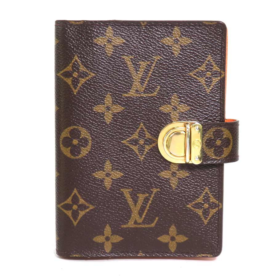 ルイ ヴィトン LOUIS VUITTON 手帳カバー モノグラム アジェンダコアラPM モノグラムキャンバス ブラウン/オレンジ ゴールド ユニセックス R21015 w1112a