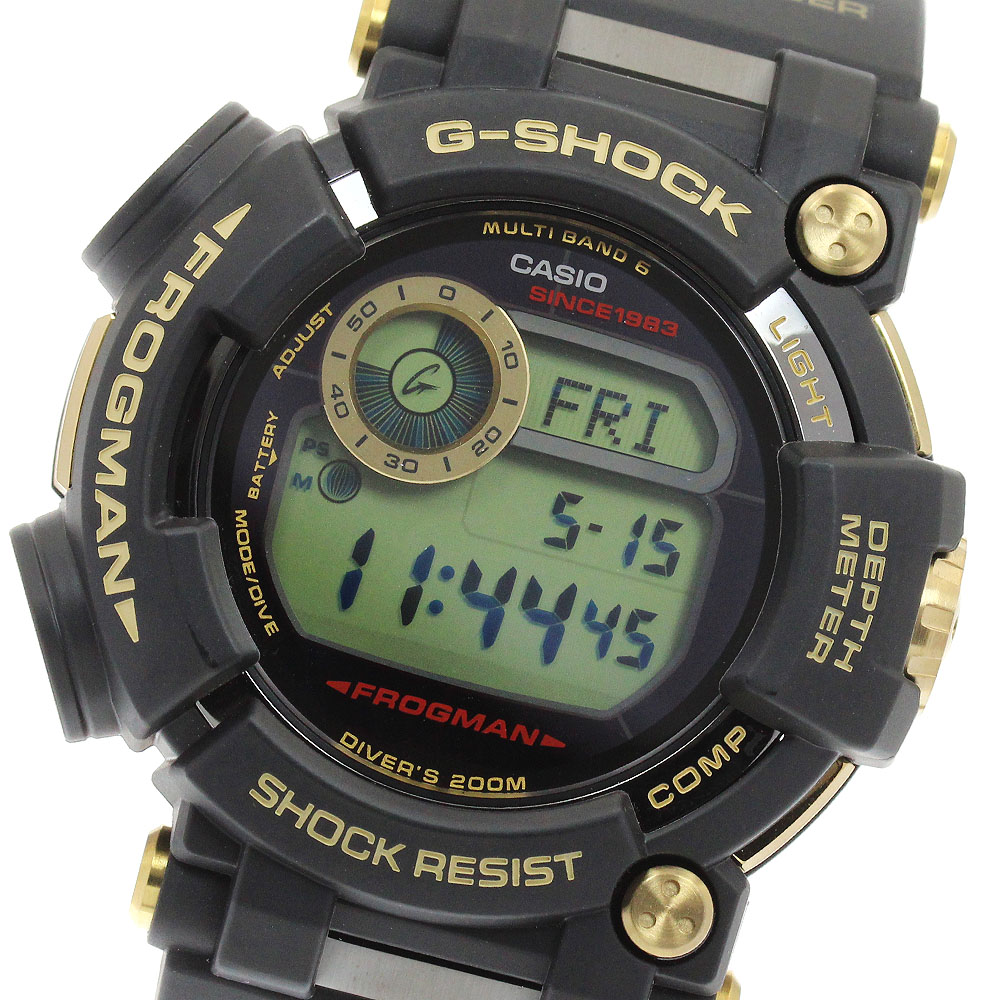 カシオ CASIO GWF-D1035B マスターオブ G-SEA フロッグマン 35周年記念 ゴールドトルネード ソーラー電波 メンズ 美品 内箱付き_959404【中古】