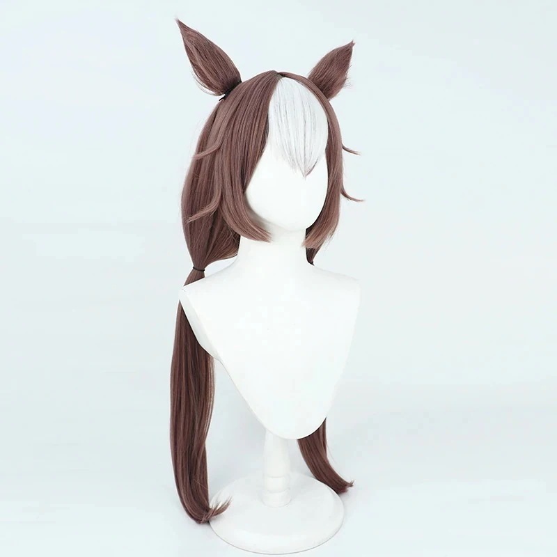 ウマ娘 プリティーダービー ヤマニンゼファー 尻尾付き コスプレ ウィッグ かつら