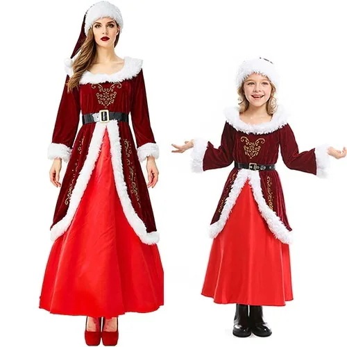 祝日おめでとうクリスマスコスプレ衣装レディース大人子供女の子親子ペアお揃いワンピース学園祭仮装コスム可愛い文化祭かわいい大きいサイズ定番イベント女子会