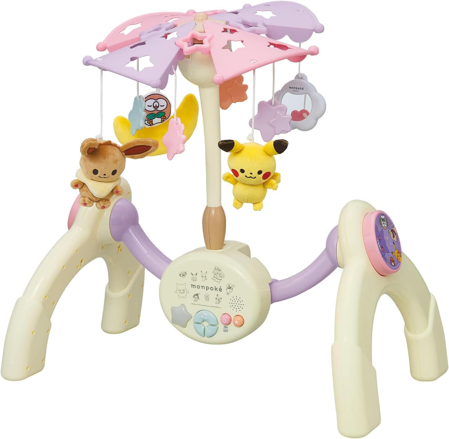 トイローヤル モンポケ 7ステップ メリージム (タイマー付/静音) ラトル オルゴール (床置き/ベビーベッド にも) おもちゃ ギフト プレゼント