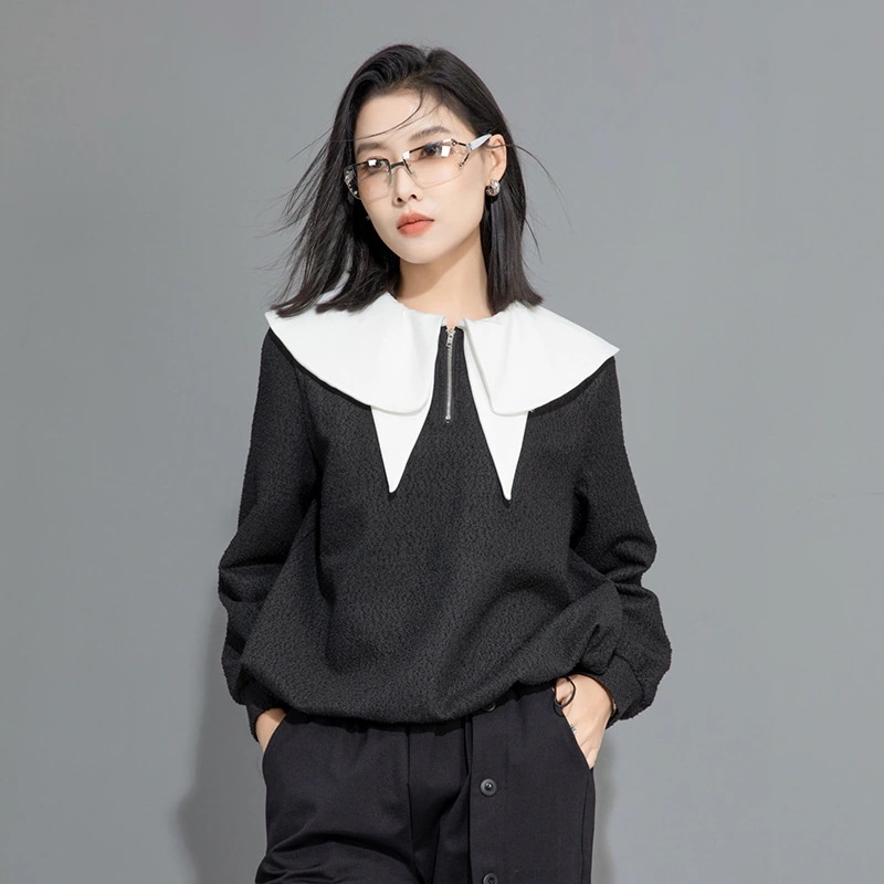 人気秋冬の新型ゆとり上着若見えの可愛い女性のtシャツのティーシャツ30%制限