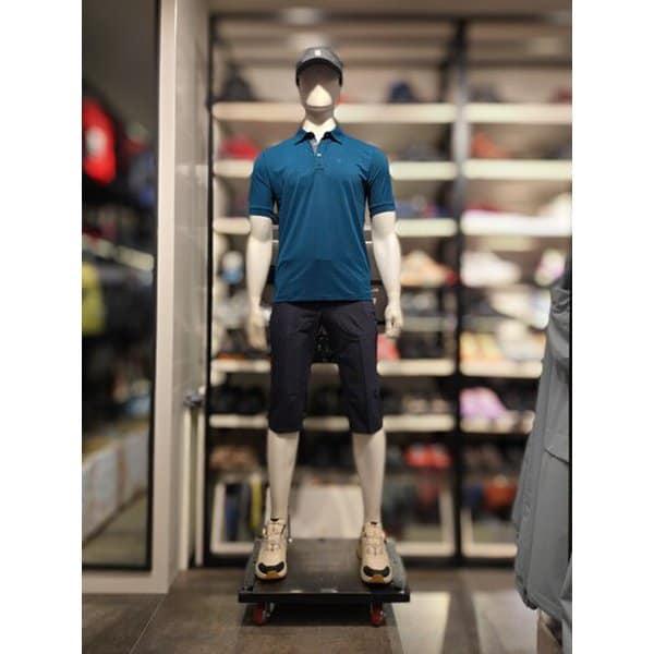 VT0583MGR/VP9755MNV 男性半袖カラー+7分パンツ セットアップ ゴルフウェア ハーフパンツセット