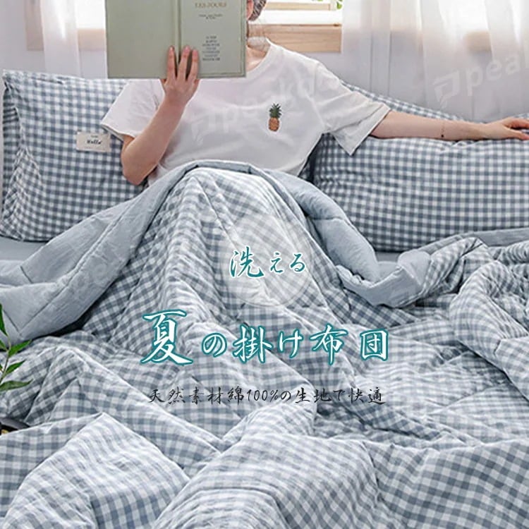 夏布団 肌掛け布団 掛け布団 ダブルサイズ 夏用 夏布団 洗える オールシーズン