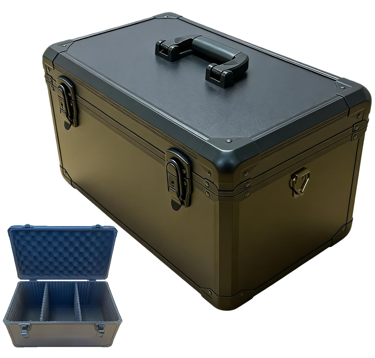 工具箱 ツールボックス 工具箱 大型 大容量 アルミニウム合金製 軽量 工具 収納 工具入れ 内部空間を自由に配置可能 精密機械 メンテナンス 運搬保管に 48*28*30cm