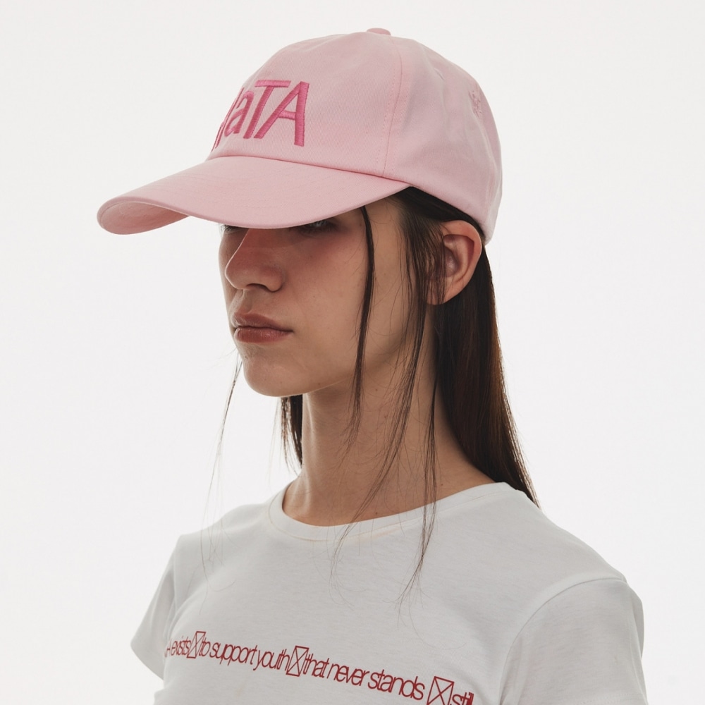 Hata Hata シグネチャーロゴキャップ_ライトピンク