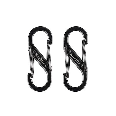 他サイト： ナイトアイズ(NITEIZE) エスビナー ステンレス カラビナ #0.5 2個入 ブラック SBHLF-2PK-01 (日本正規品)の商品画像
