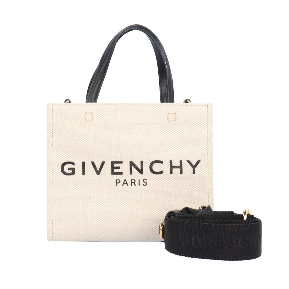 ジバンシー G-トートミニバッグ トートバッグ コットン BB50N0B1DR 255 ベージュ Givenchy 中古 美品