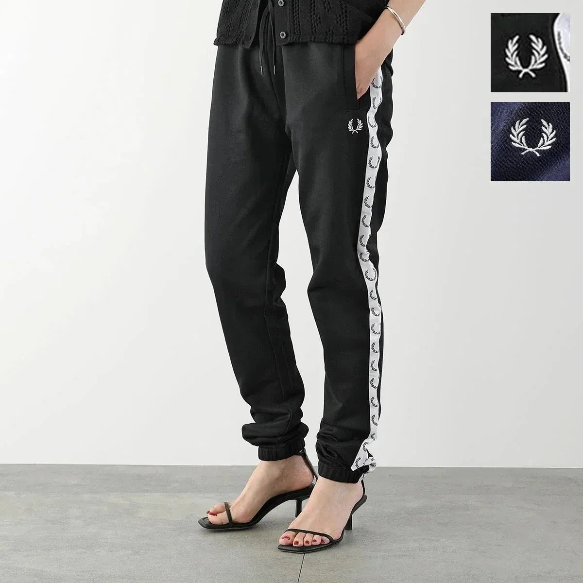 FRED PERRY フレッドペリー トラックパンツ TAPED TRACK PANT T5510 レディース ジャージ アイコン刺繍 カラー2色