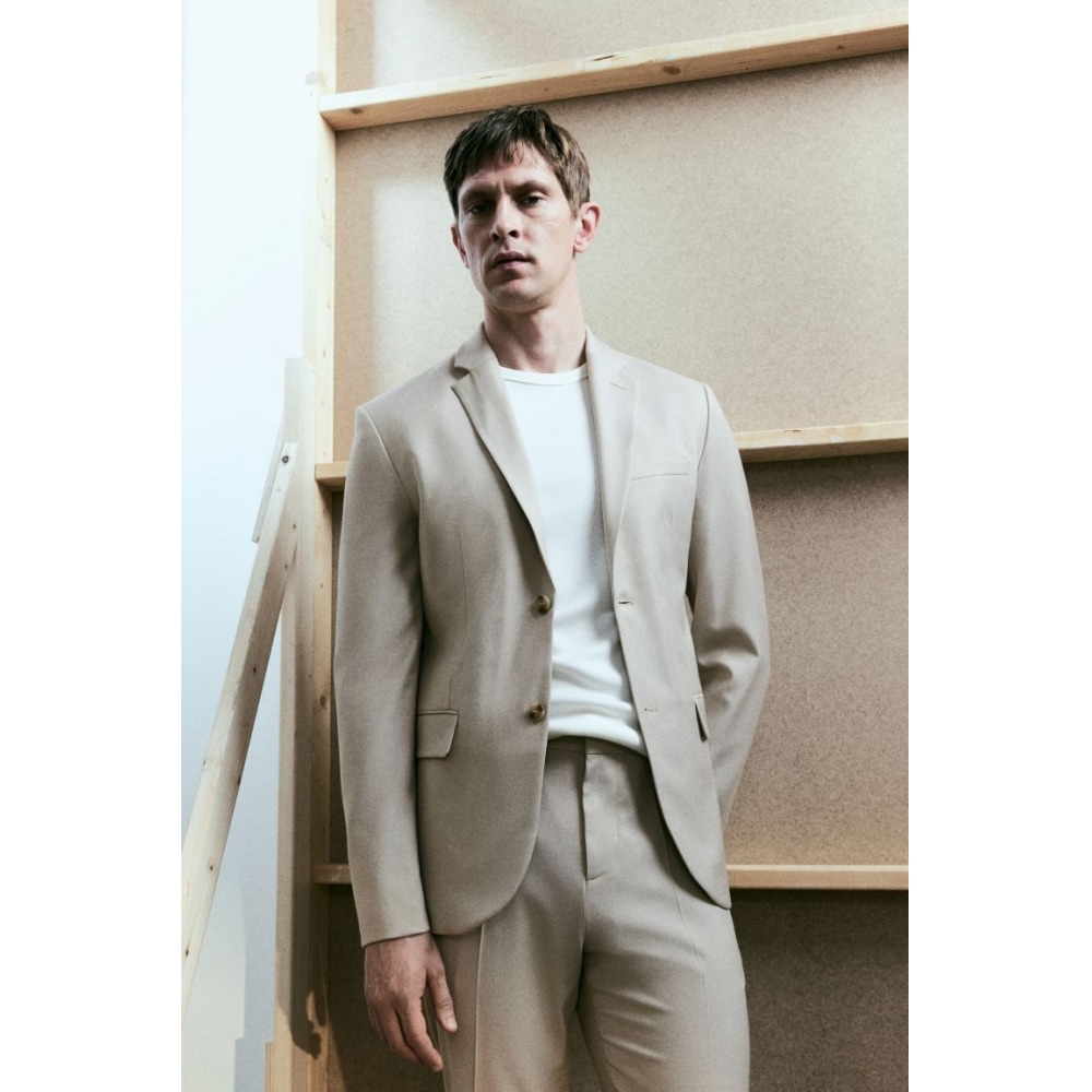 H&M ジャケットスリムフィットベージュ