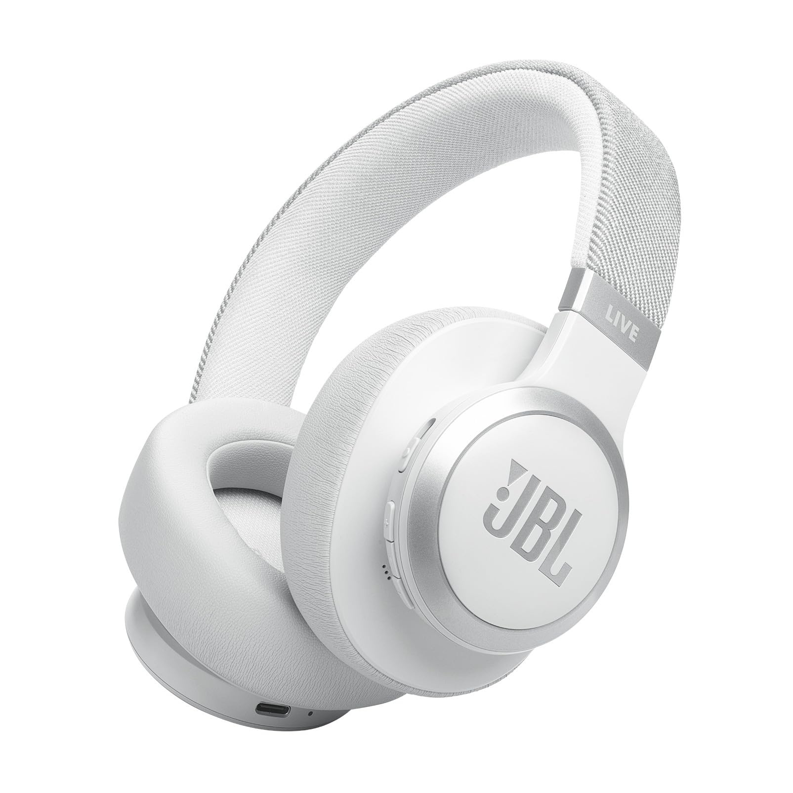 JBL LIVE 770 NC スタイル/デザイン/ハイブリッドノイズキャンセリング/Bluetooth対応/マルチポイント/オーバーイヤーヘッドホン/ホワイト/JBLLIVE770NCWHT