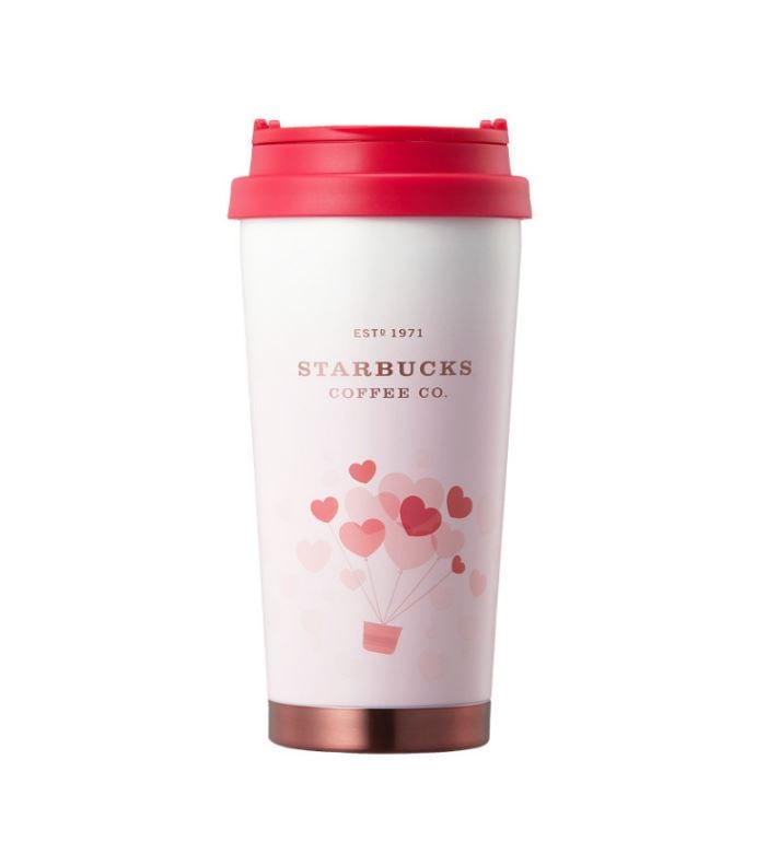 スタバタンブラーバレンタイン 韓国スタバ ふた付きタンブラー TOGO SS Elma loveballoon tumbler 473ml [海外直送品]