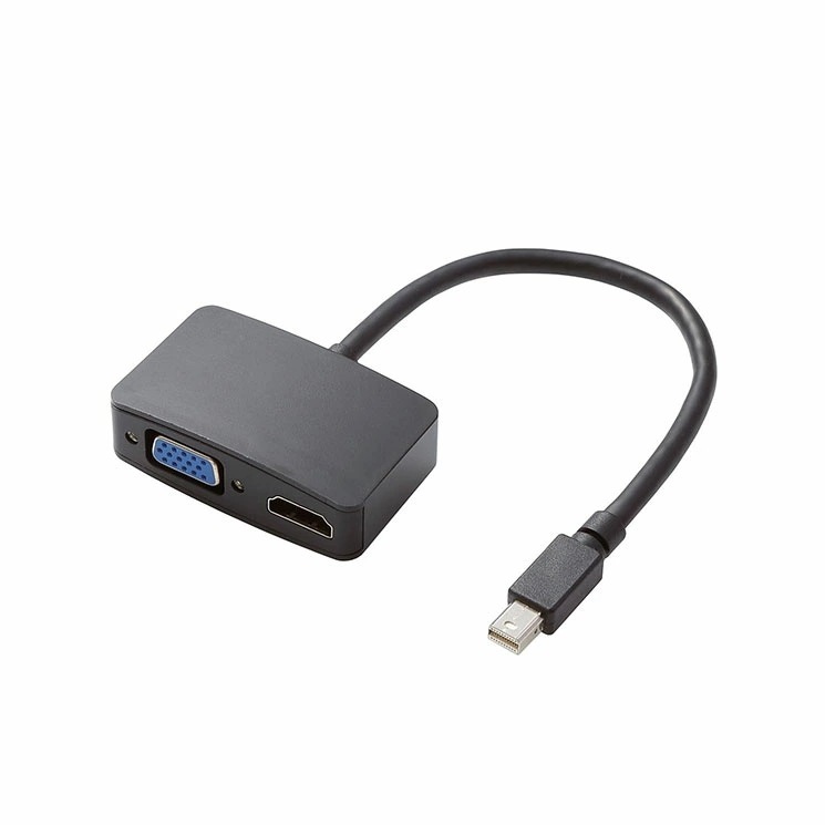 変換アダプタ MiniDisplayPort to HDMI 19ピン VGA D-Sub15ピン Surface サーフェスシリーズ ブラック TB-MDPHDVGABK