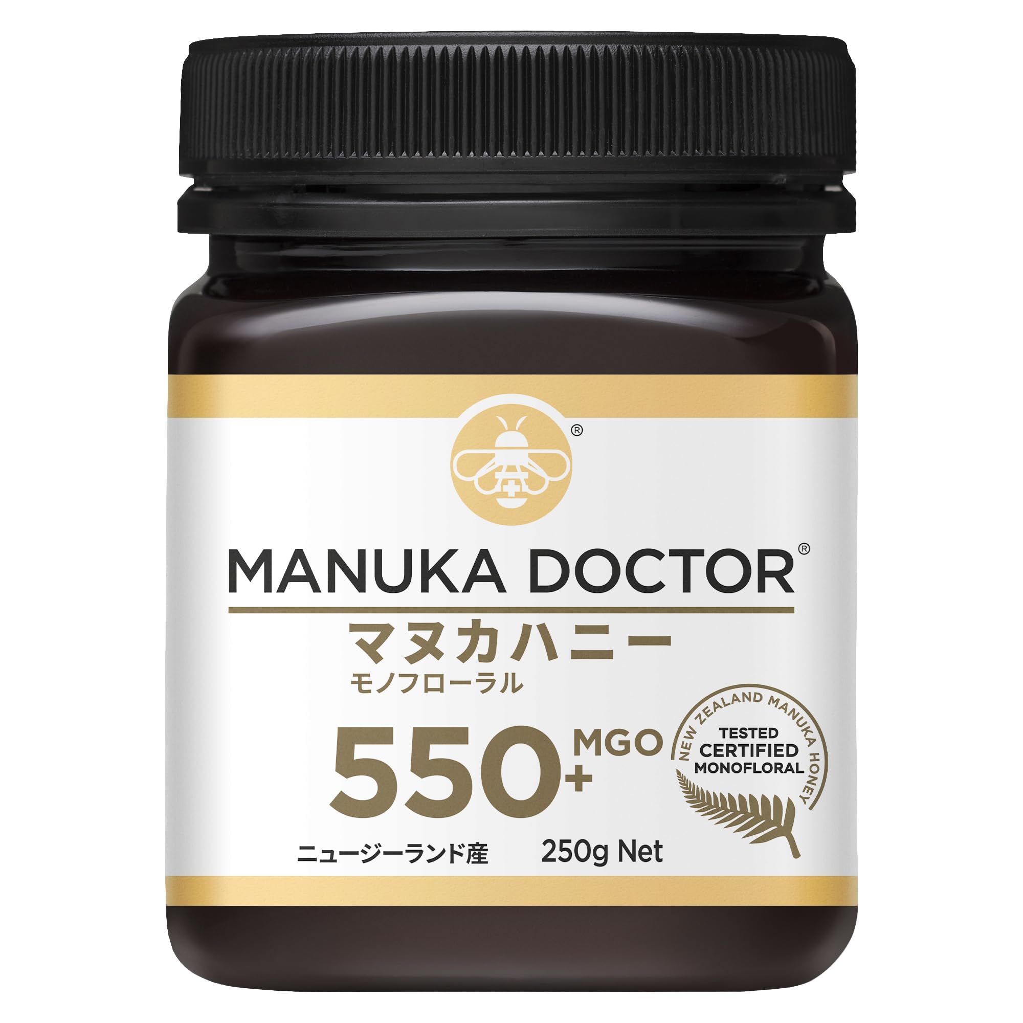 Manuka Doctor マヌカハニー mgo550+ 国内正規品 ニュージーランド産 MANUKA HONEY100% (250 グラム, MGO 550+)