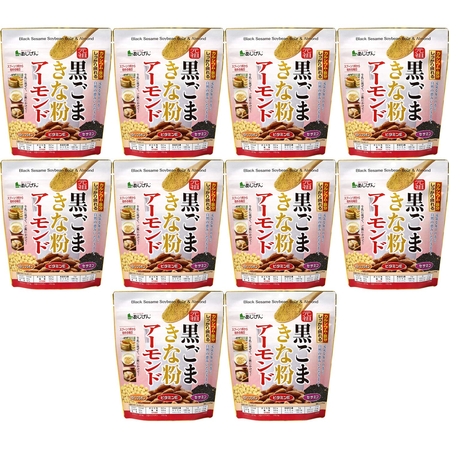 味源 黒ごまきな粉アーモンド 300g ×10個