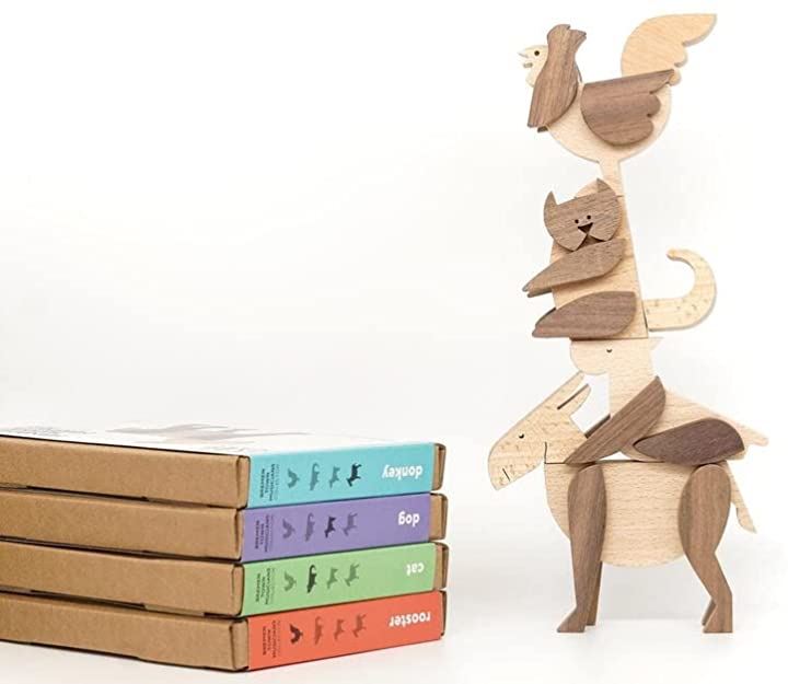 ESNAF TOYS マグネット 積み木 手作り 知育 インテリア 木製 天然木 Brementow