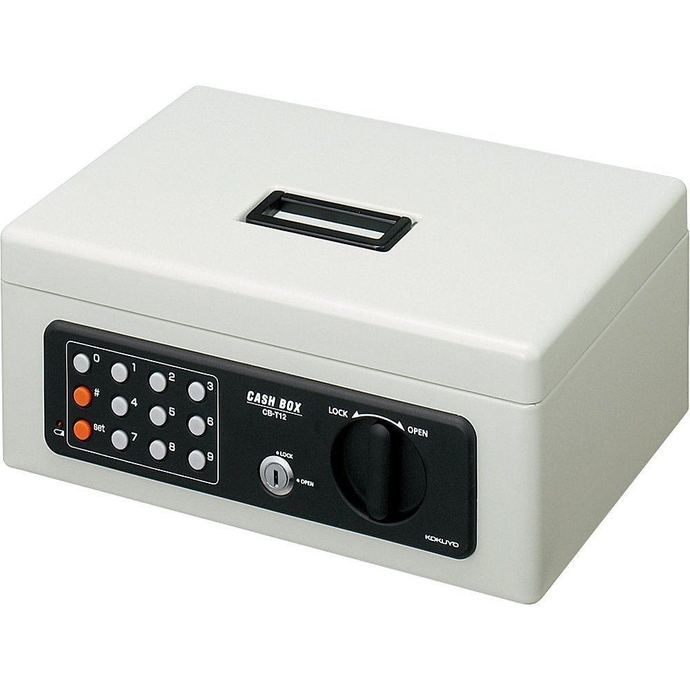 手提げ金庫 テンキー付き B5 グレー CB-T12M