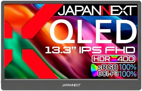 JAPANNEXT 13.3インチ モバイルモニター IPS パネル フルHD 1920x1080解像度 スマートケース付き (Type C/MAC PC対応/スピーカー内蔵 / sRGB100...