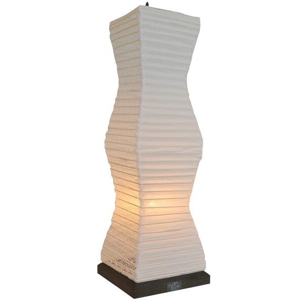 フロアランプ 和風モダン おしゃれ アジアン 和紙 日本製 照明器具 ルームライト 和室 レトロ 1灯 テーブルランプ 揉み紙x麻葉白 LED対応